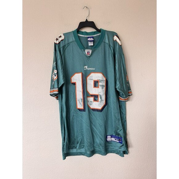 Ted Ginn Jr #19 Miami Dolphins NFL Reebok Green On Field Jersey Men's XL - Picture 1 of 9